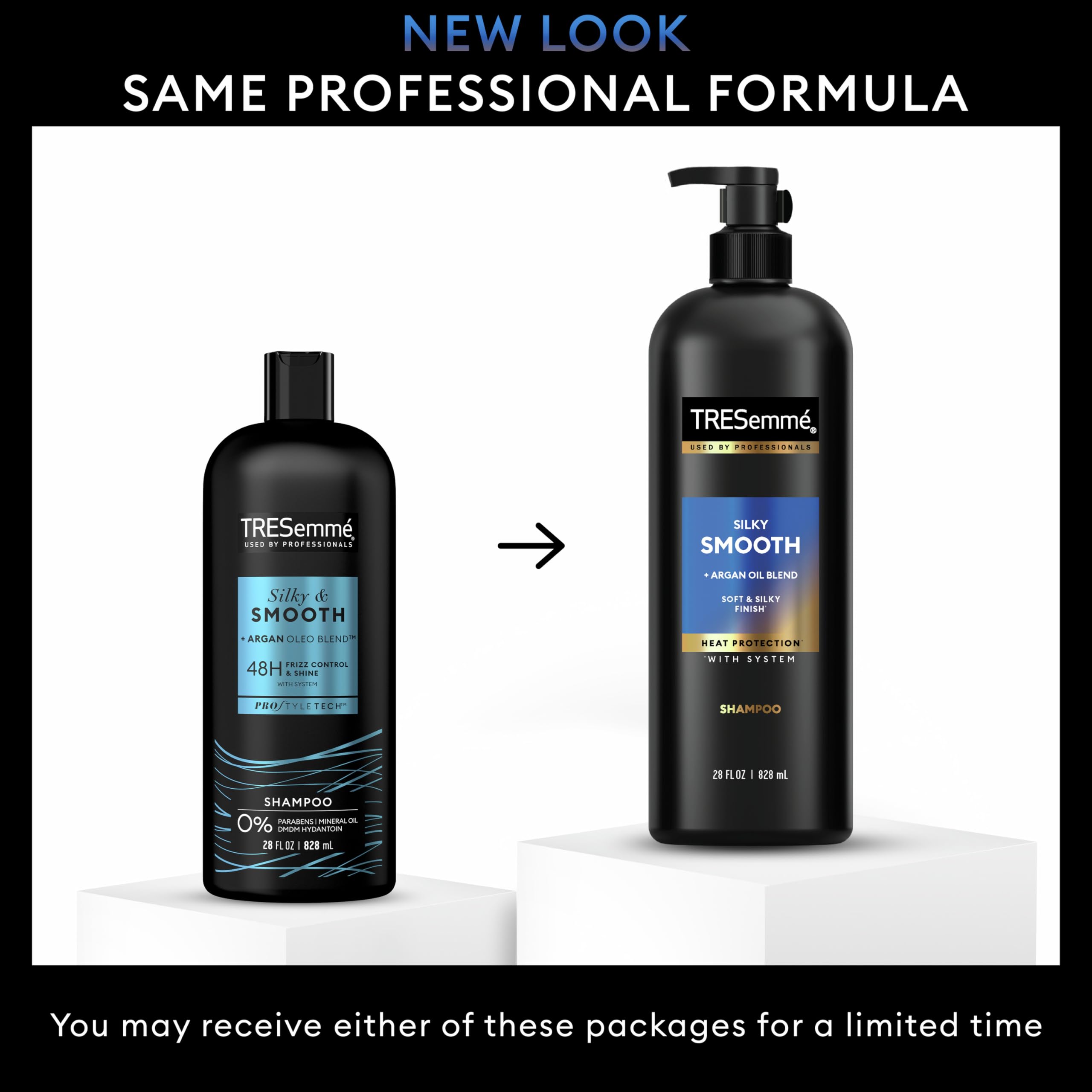TRESemmé Silky & Smooth Anti-Frizz Shampoo For Frizzy Hair Formulated With Pro Style Technology 28 Fl Oz (Pack of 6)