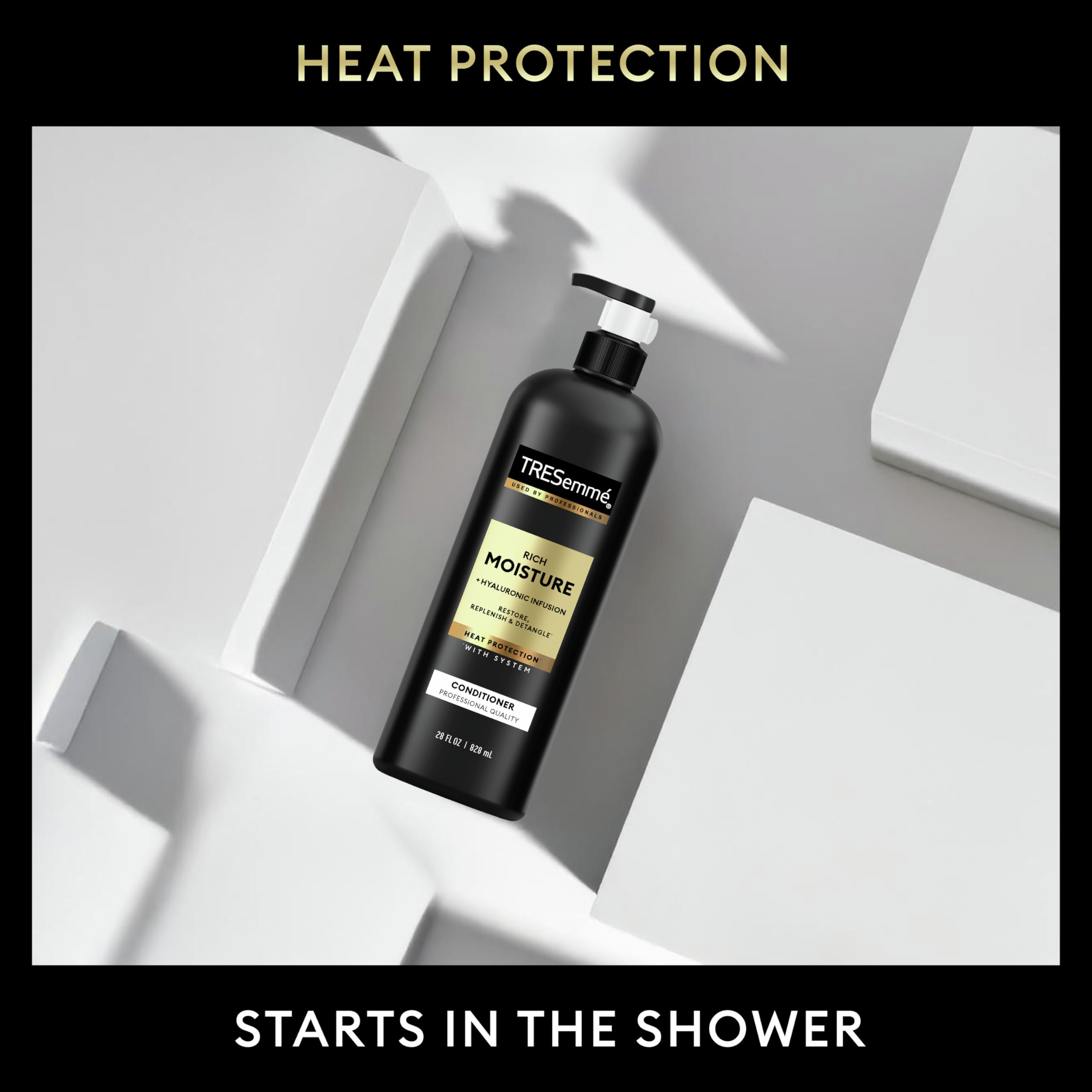 TRESemmé Rich Moisture Hydrating Shampoo 3 Count for Dry Hair Formulated With Pro Style Technology 28 Fl Oz
