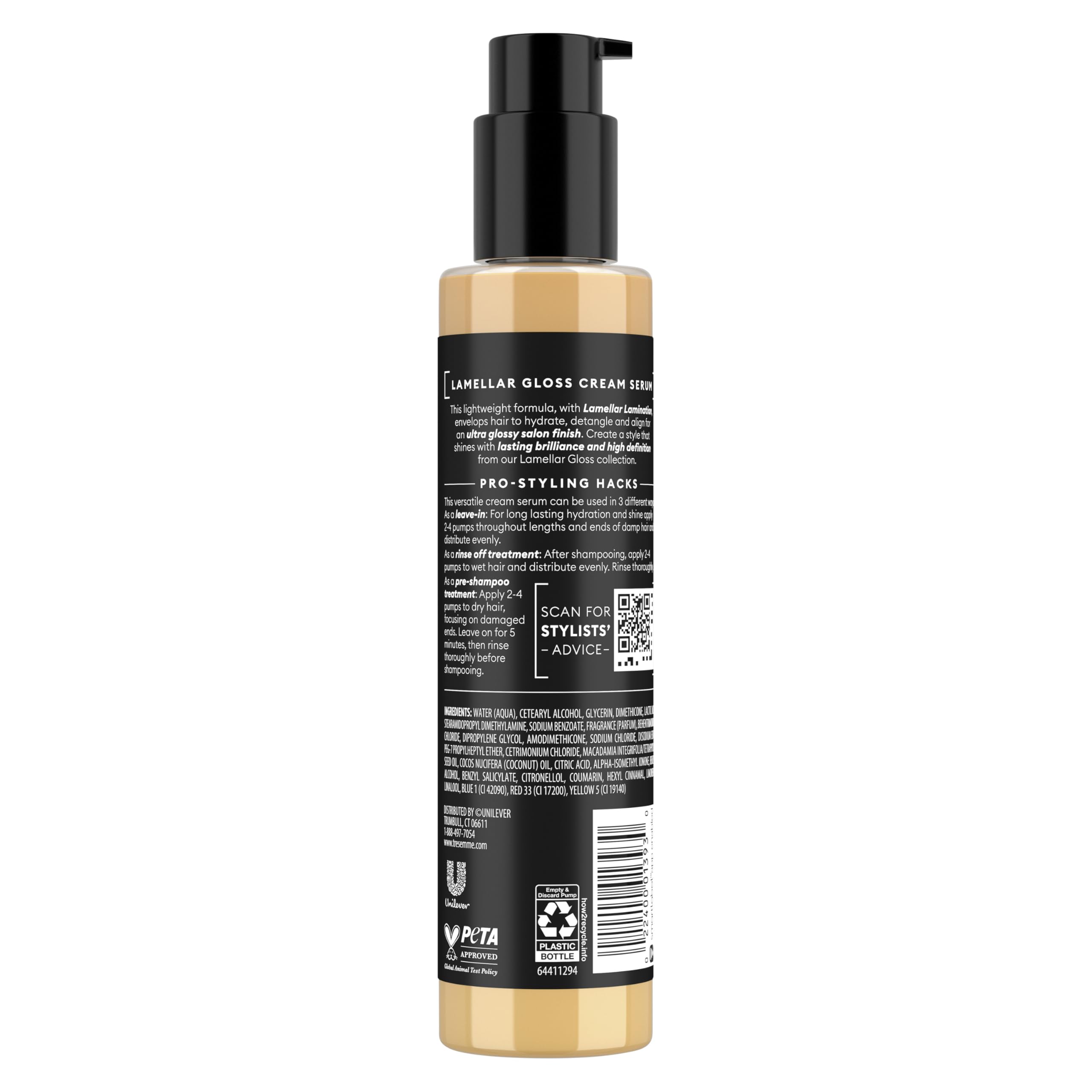 TRESemmé Hydrating & Detangling Cream Serum Lamellar Gloss Ultra Shine Up to 72H 5.7 Fl Oz 3 TRESemmé Hydrating & Detangling Cream Serum Lamellar Gloss Ultra Shine Up to 72H 5.7 Fl Oz