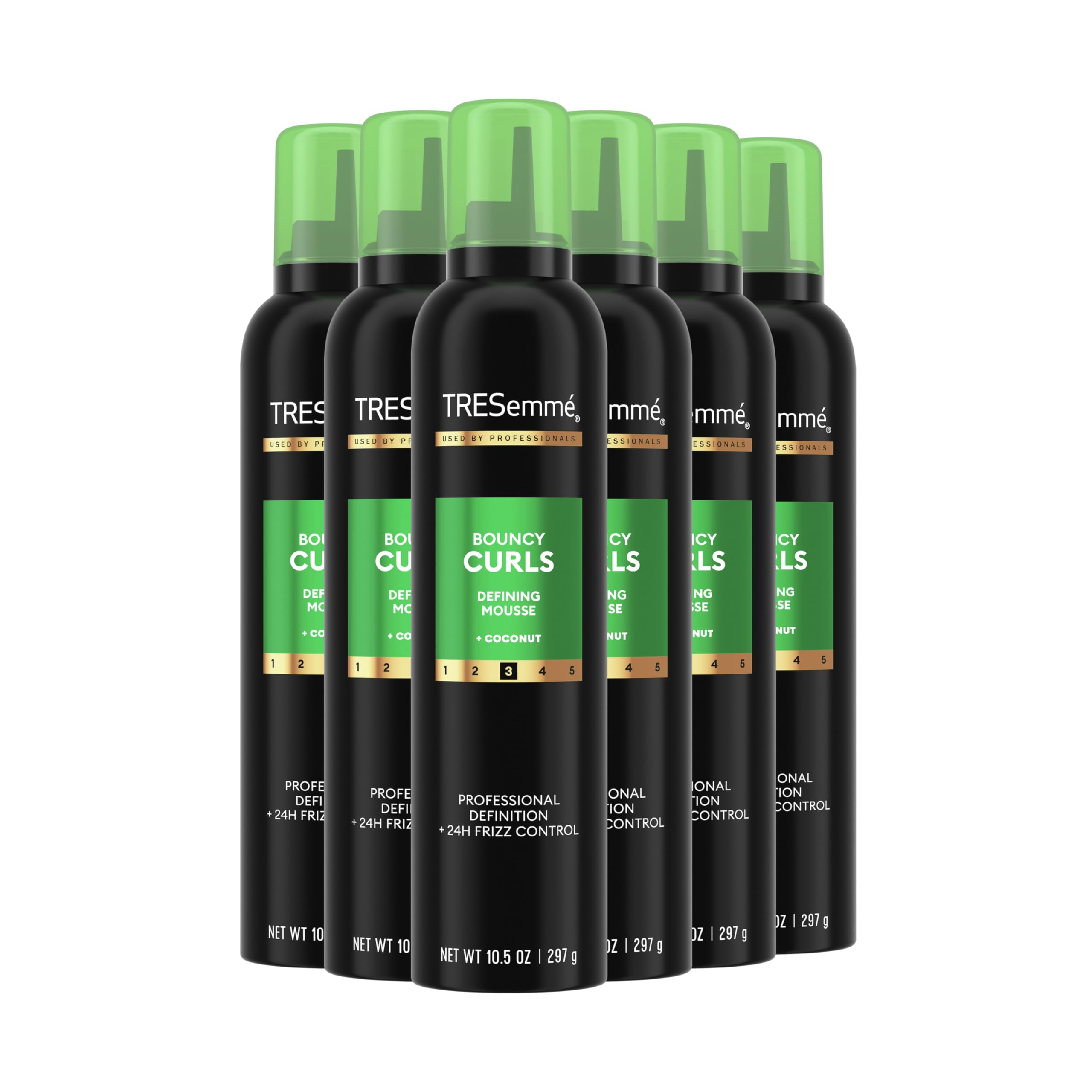 TRESemmé Flawless Curls Nourishing Mousse Pack of 6 With Coconut and Avocado Oil 10.5 oz