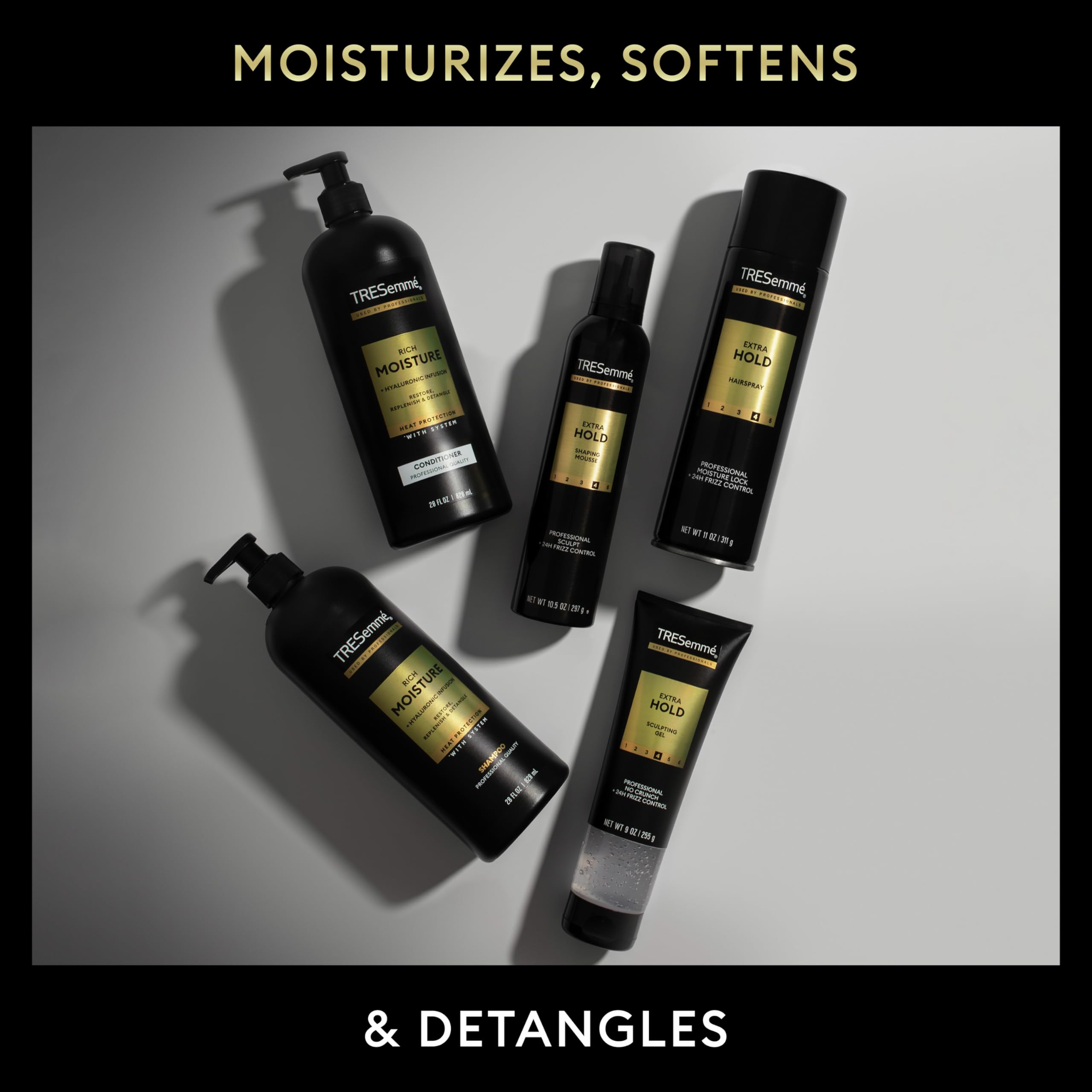 TRESemmé Hair Mousse Pack of 6 Extra Hold For 24H Touchable Hold & Volume with Pro Lock Tech 10.5 FL Oz