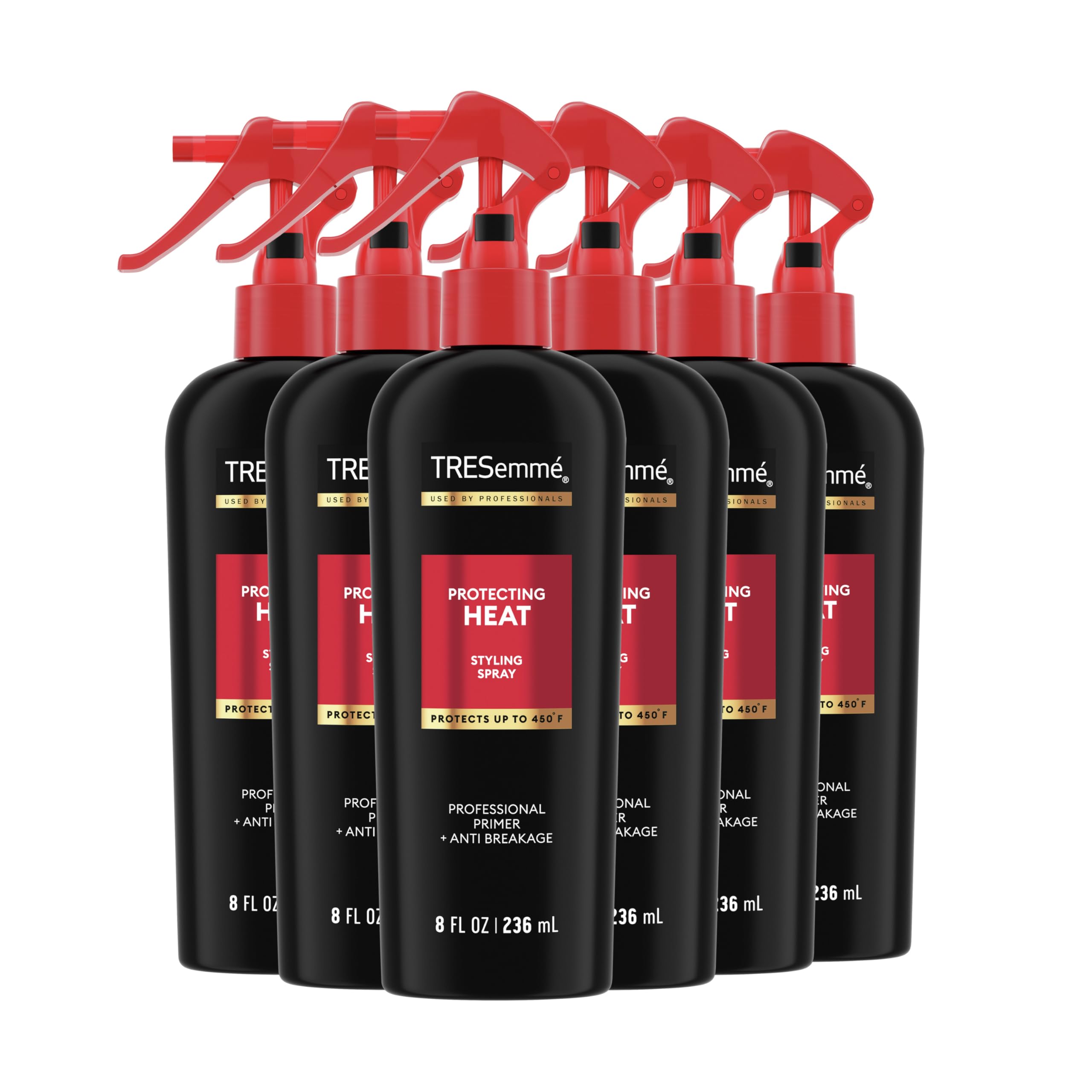 TRESemmé Styling Spray Pack of 6 Protecting Heat for Taming Frizz & Reducing Breakage, with Protection up to 450°, 8 Fl Oz